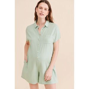 Ripe Maternity Women Maternity Linen Playsuit Mint M
